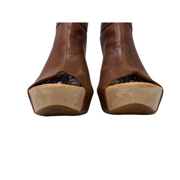 Kork Ease Berit Brown Leather Wedge Sandals 8M - Picture 5 of 10